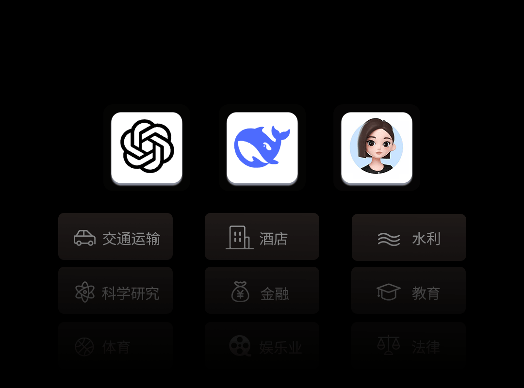 Al大模型深度应用<br>
4300+行业准确率98%